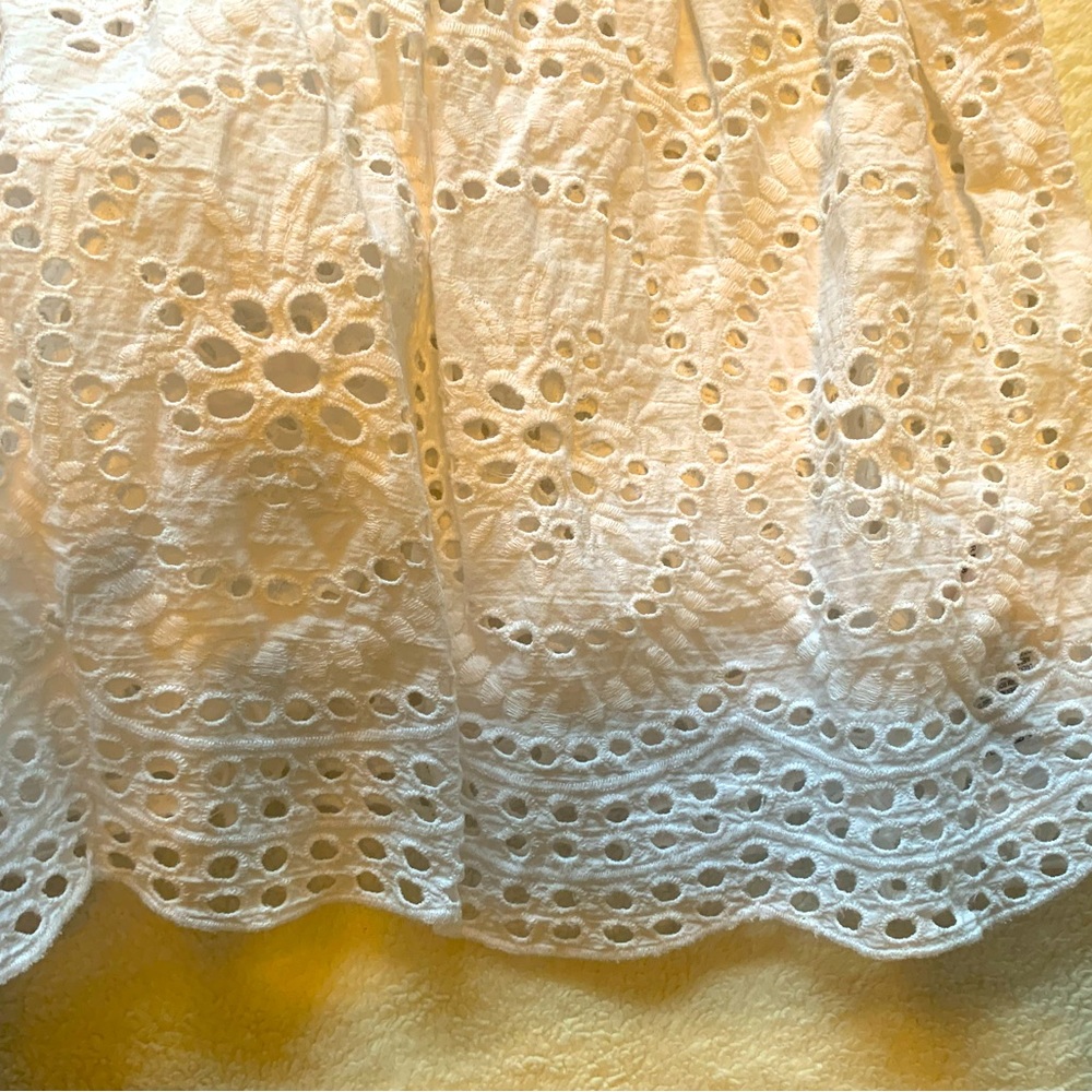 Hatley Hope White Eyelet Tunic / Blouse - 100% Organic Cotton - Picture 9 of 10